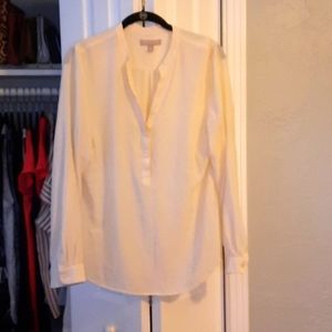 Banana Republic Cream Silk Slipover Blouse
